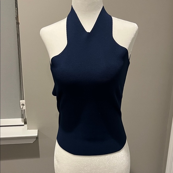 A.L.C. Tops - ALC Elegant Navy Knit Halter Top Size XS